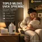 Pametni prenosni grejač za bebine flašice sa regulacijom temperature