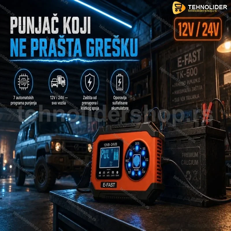 Pametni brzi punjač akumulatora 12/24v Pametni brzi punjač akumulatora 12/24v