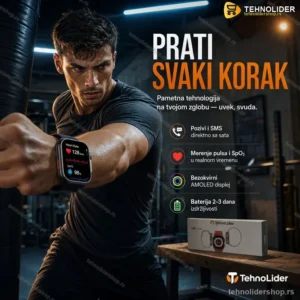 GS8+ Ultra Pametni Sat – Pozivi, Fitnes i Amoled Displej