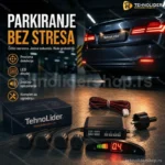 Parking Senzori za Auto – Set od 4 Senzora u Crnoj Boji sa LED Displejom