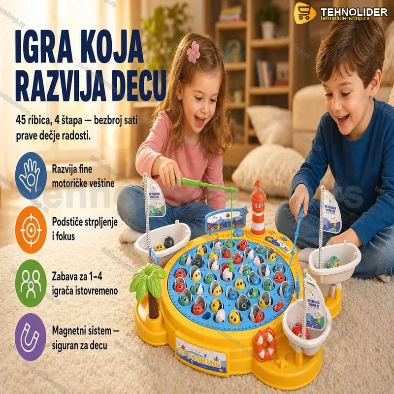 Pecanje ribica Veliki set 45 riba + 4 štapa za pecanje-edukativna igracka Pecanje ribica Veliki set 45 riba + 4 štapa za pecanje-edukativna igracka