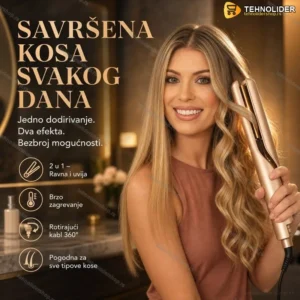 2 u 1 pegla za uvijanje i ravnanje kose
