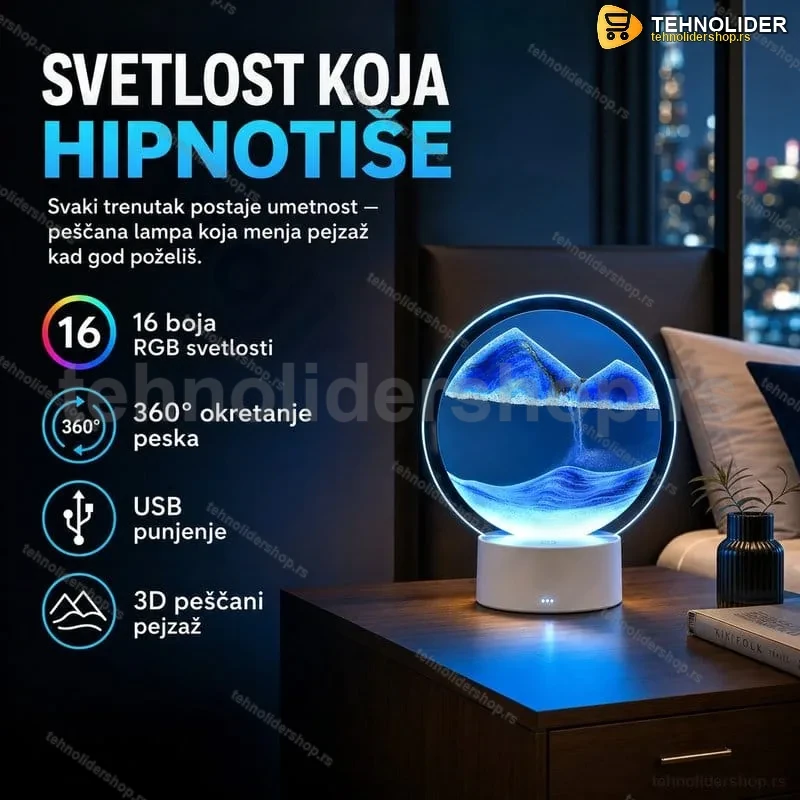 Peščana LED lampa Peščana LED lampa