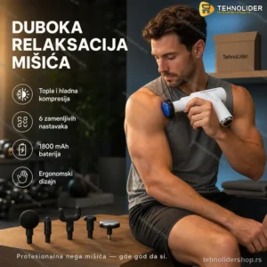 Pistolj Masažer sa Toplom i Hladnom Masažom – Duboka Relaksacija Mišića
