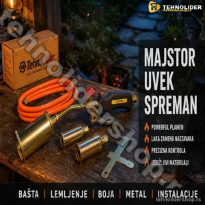 Plinski Brener sa Regulatorom, Crevom i Ključem — Komplet za Gas