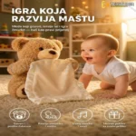 Plišani veseli meda koji govori i igra žmurke