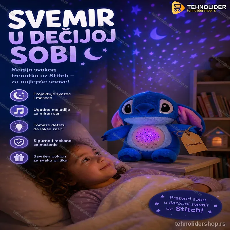 Stitch Plišani Projektor – Lampa i igračka u jednom Stitch Plišani Projektor – Lampa i igračka u jednom