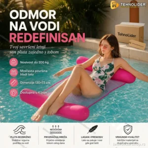 Plutajuća Ležaljka za Bazen i Vodu — Ergonomski Dizajn, do 200 kg