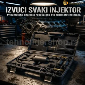 Pneumatski alat za izvlačenje injektora — profesionalni set