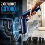 Pneumatski otpušivač odvoda sa 4 nastavka