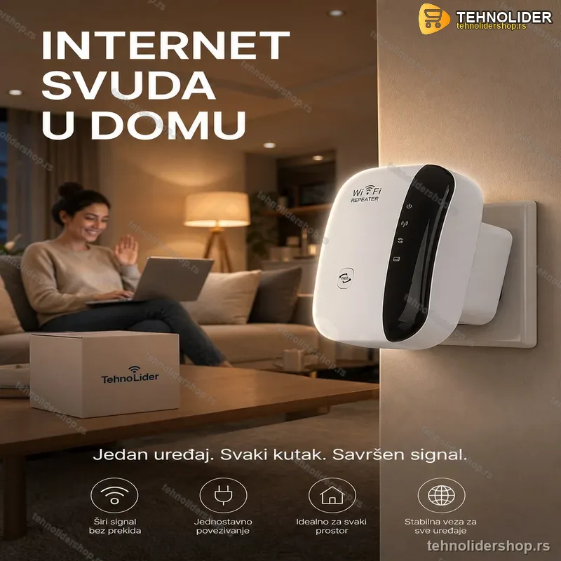 Pojačivač Wi-Fi Signala – Proširi Pokrivenost po Celom Domu Pojačivač Wi-Fi Signala – Proširi Pokrivenost po Celom Domu