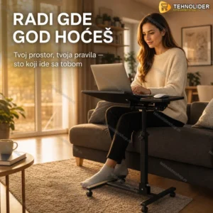 Pokretni sto za laptop HS-302 sa podesivom visinom i nagibom