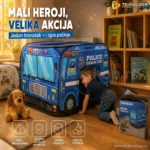 Pop-up Šator za Decu – Policijski Auto