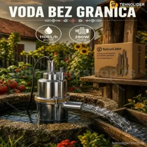 Potapajuća Pumpa za Kopani Bunar 280W – Ruska, 1100 L/h