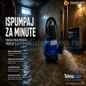 Potapajuća Pumpa za Vodu 1.5 KS – Brzo Ispumpavanje do 8000 L/h