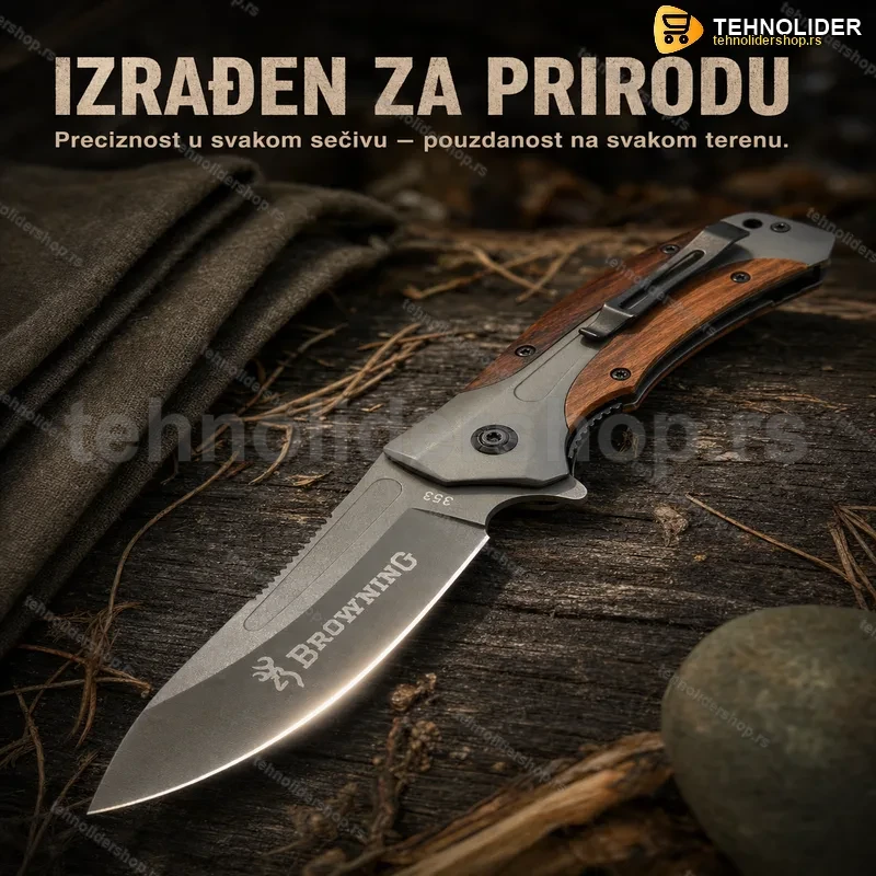 Preklopni lovački nož s drvenom drškom 353 Preklopni lovački nož s drvenom drškom 353