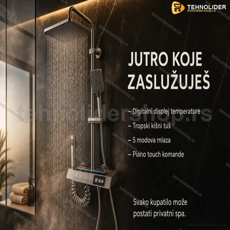 Premium Zidni Tuš sa Displejom i Dodacima – Luksuzni Set za Kupatilo Premium Zidni Tuš sa Displejom i Dodacima – Luksuzni Set za Kupatilo