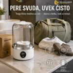 Prenosiva Mini Mašina za Veš – Kompaktna za Putovanja i Male Prostore