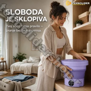 Prenosiva sklopiva veš mašina 3kg — kompaktna za stan i putovanje
