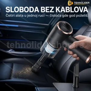 Prenosivi Auto Usisivač 4u1 – Bežični usisivač za auto i dom