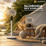 Prenosivi bežični ventilator F5 sa cirkulacijom vazduha