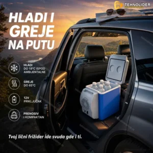 Prenosivi Frižider 12V i GREJAC ZA HRANU I PIĆE 7.5L