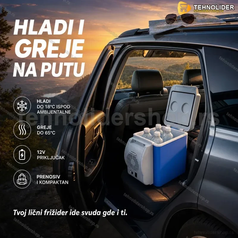 Prenosivi Frižider 12V i GREJAC ZA HRANU I PIĆE 7.5L Prenosivi Frižider 12V i GREJAC ZA HRANU I PIĆE 7.5L