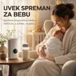 Prenosivi grejač za bebine flašice sa regulacijom temperature i baterijom 6000 mAh