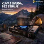 Prenosivi Mini Šporet na Plin sa Piezo Paljenjem i Torbicom za Nošenje