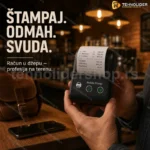 Prenosivi Termalni Štampač 58mm – Bežični POS Printer za Android, iOS i Windows
