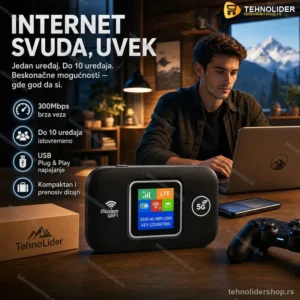 Prenosivi WiFi Ruter 300Mbps – Mobilni Hotspot za Do 10 Uređaja