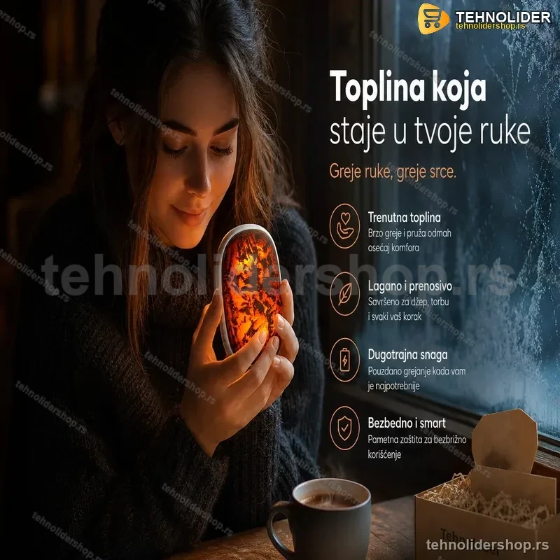 Prenosni Električni Grejač za Ruke – USB-C Punjenje, 4 Nivoa Temperature Prenosni Električni Grejač za Ruke – USB-C Punjenje, 4 Nivoa Temperature