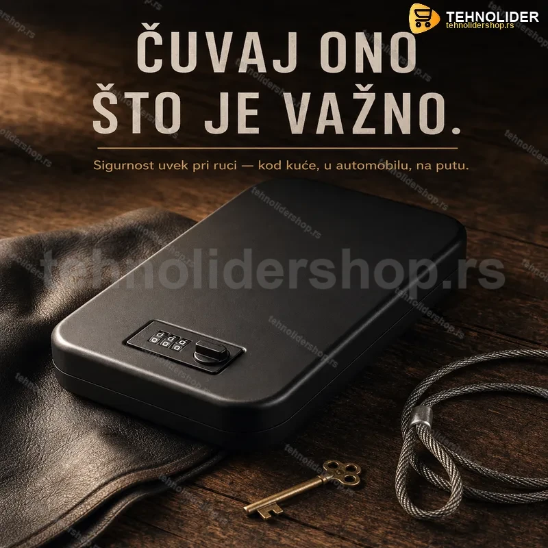 Prenosni sef za pištolj sa sajlom i brojčanikom Prenosni sef za pištolj sa sajlom i brojčanikom