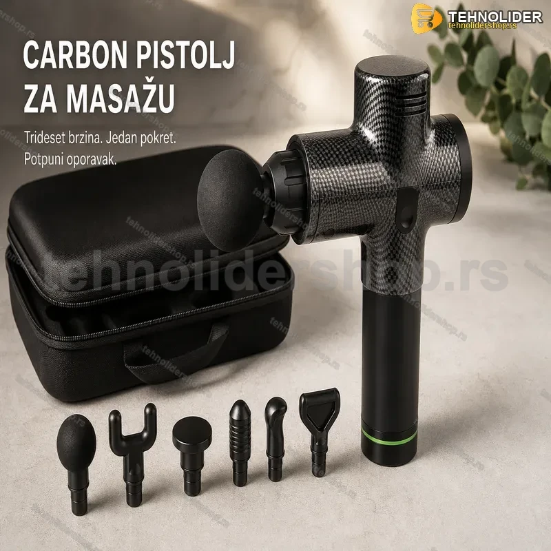 Profesionalni Pistolj za Masažu CARBON Profesionalni Pistolj za Masažu CARBON