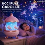 Projektor, muzička kutija i noćna lampa sa 6 motiva-Zeka projektor