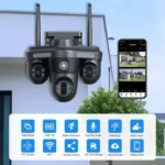 PTZ Kamera za Nadzor sa Tri Sočiva i 12MP Rezolucijom