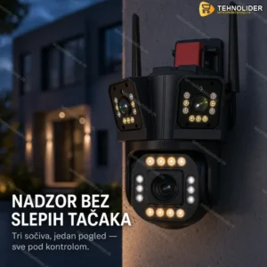 PTZ WiFi kamera sa 3 sočiva za kuću i dvorište