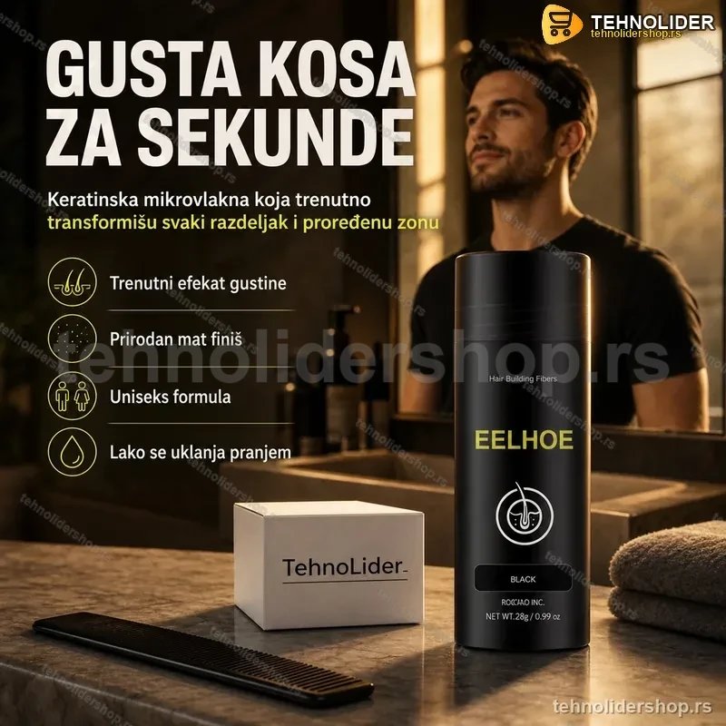 Puder za Gušću Kosu sa Keratinskim Mikrovlaknima – Crna i Tamno Braon Puder za Gušću Kosu sa Keratinskim Mikrovlaknima – Crna i Tamno Braon