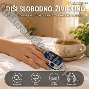 Pulsni OKSIMETAR uređaj koji meri količinu kiseonika u krvi i puls