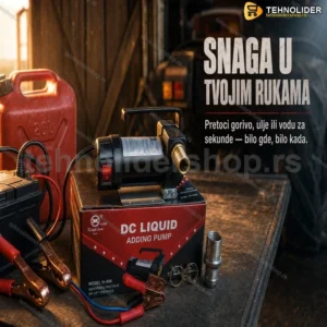 Prenosna Pumpa za Pretakanje Nafte, Vode i Goriva – 12V Mehanička