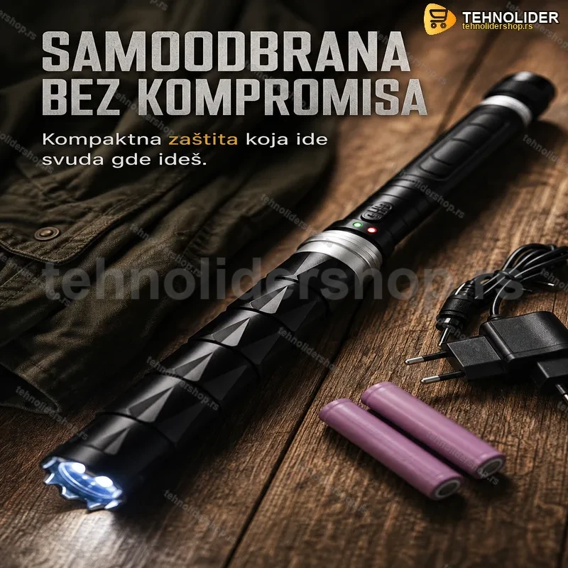 Punjiva elektrošoker palica za ličnu samoodbranu Punjiva elektrošoker palica za ličnu samoodbranu