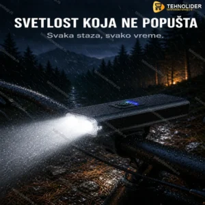 Punjiva LED lampa za bicikl — vodootporna, 6 modova