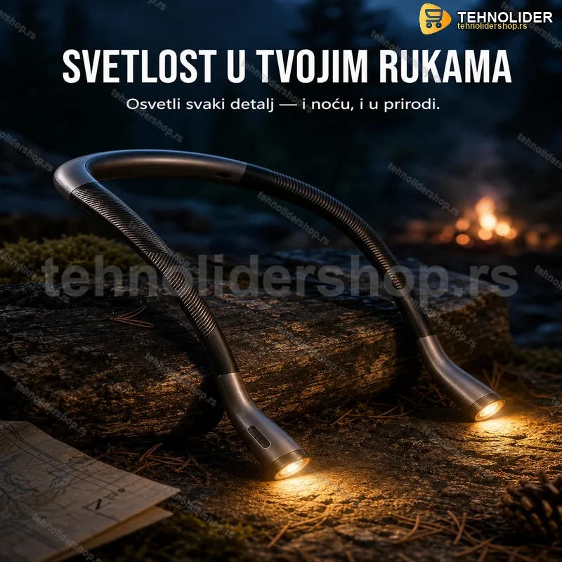Punjiva LED lampa za vrat sa fleksibilnim krakovima Punjiva LED lampa za vrat sa fleksibilnim krakovima
