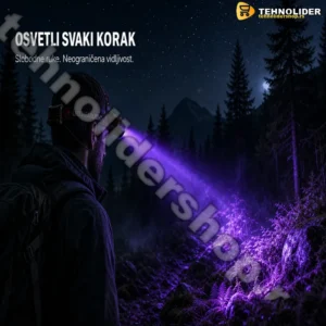 Punjiva Naglavna Lampa Sa UV Svetlom, Zumom i IPX68 Zaštitom