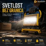 Punjivi LED Reflektor 100W – Prenosni, 3 Načina Rada, Aluminijski