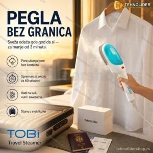 Putna Pegla na Paru – Prenosiva, Brza i Bezbedna za Sve Tkanine