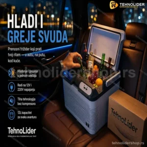 Putni Frižider Grejač 12L – Hlađenje i Grejanje za Auto i Dom