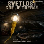 Radna LED Lampa na Kuku E27 – Prenosiva Lampa za Garažu i Radionicu