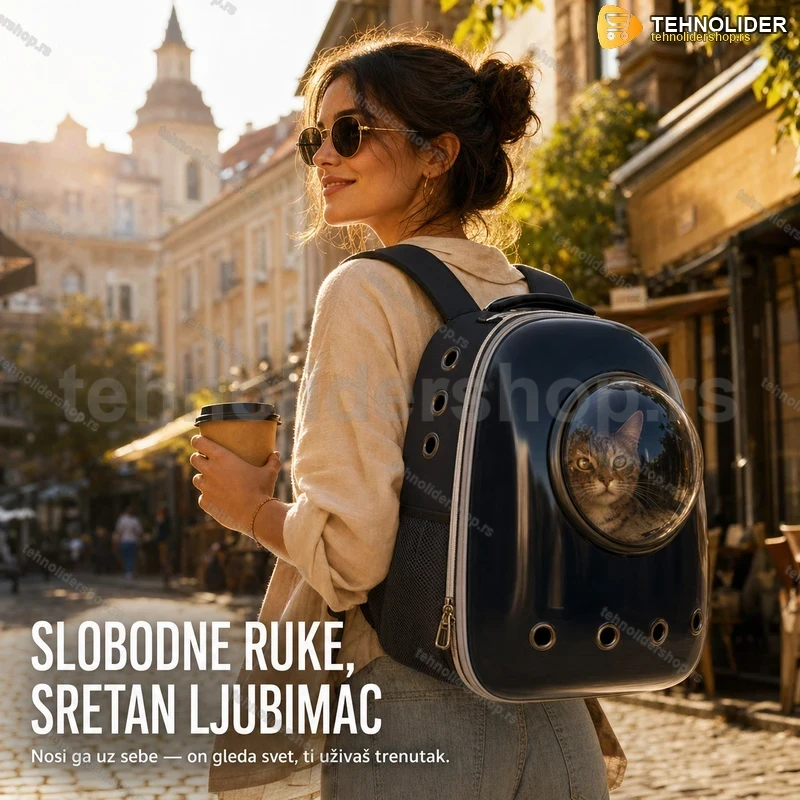 ranac-za-prevoz-ljubimaca-sa-kapsulom-tehnolidershop PET Transporter Ranac sa Kapsulom za Pse i Mačke — Prozorčić, Crni