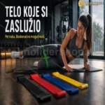 Rastegljive trake za vežbanje — set od 5 traka različitih otpora sa torbom